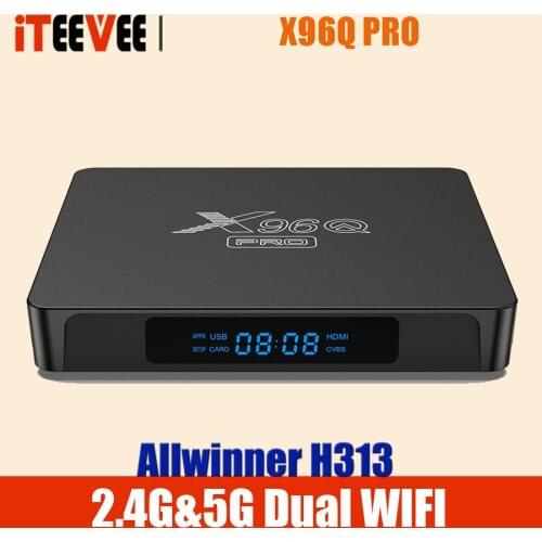 1PC X96Q PRO 10 Android TV BOX Allwinner H313 2.4G 5G Wifi 4K 2GB 16GB Media Player X96Q 1GB 8GB TVBOX 2021Top Box VS X96 MAX