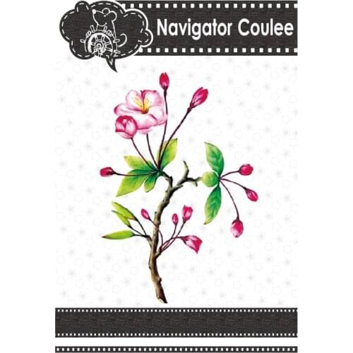 Spring Flower Peach Blossom Metal Cutting Die Graffiti Scrapbook Cutting Die Molding New Cutting Die in 2021