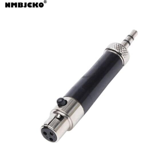 High quality Mini xlr 3 pin male to 3.5mm 1/8" stereo female audio Adapter for headset adapter with screw thread