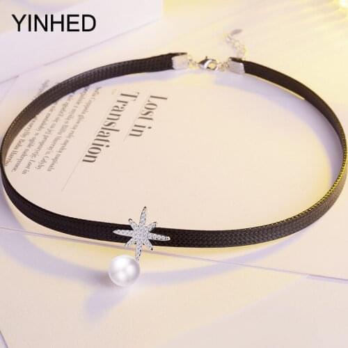 YINHED Silver Chokers