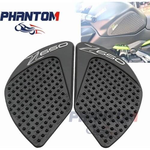 For KAWASAKI Z650 Z 650 2017 Motorcycle Protector Anti slip Fiber Tank Pad tank Side Traction 3M Sticker