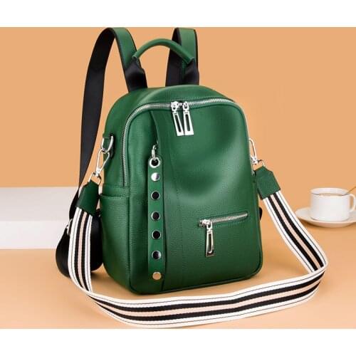 100% Genuine Leather Women Backpacks High Quality Soft Natural Cowskin Female Travel bag Fashion Ladies Schoolbag Teenagers Bag