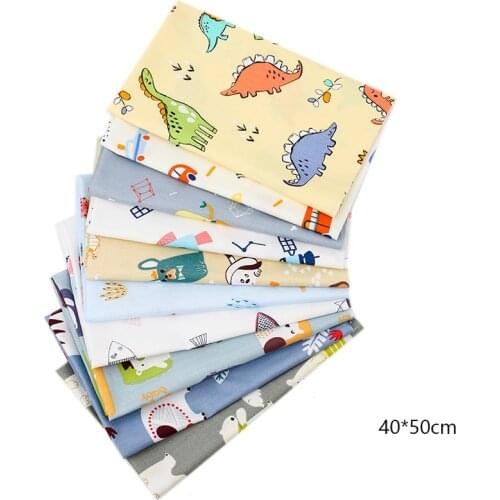 40*50cm 1pc 100% Cotton Fabric Cartoon Printed Cloth Sheets DIY Clothes Supplies Home Textile Patchwork Handmade Crafts Material