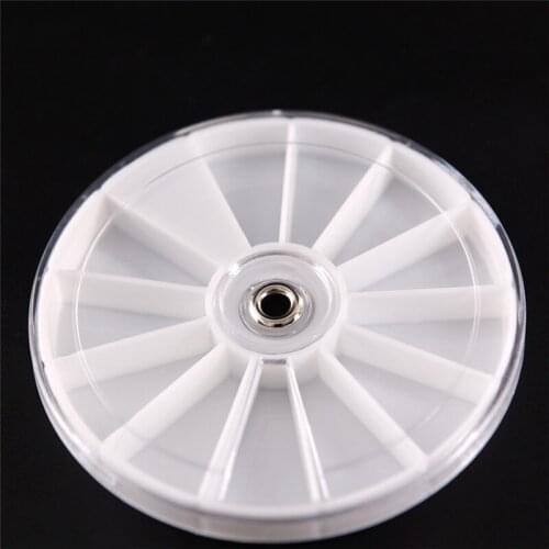 1PC 12 Slots Pill Box Weekly Organizer Container Round Tablet Pill Holder Medicine Pill Cases