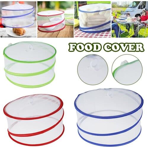 3Pcs Food Covers Round Shape Anti Fly Mosquito Meal Protector Cover Mesh Table Home Using Food Cover Kitchen Gadget Cooking Tool