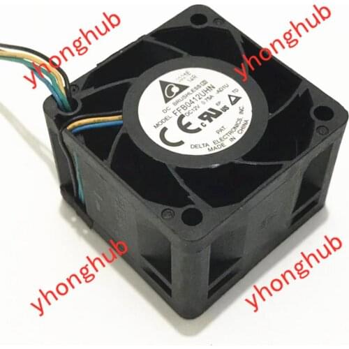 Delta Electronics FFB0412UHN -AD1U DC 12V 0.75A 40x40x28mm 4-wire Server Cooling Fan