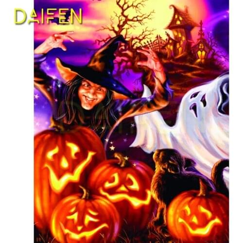 DIY3D Diamond mosaic cat Full Round Diamond embroidery Devil Rabbit Full Square Diamond painting Cross stitch Wizard pumpkin cat