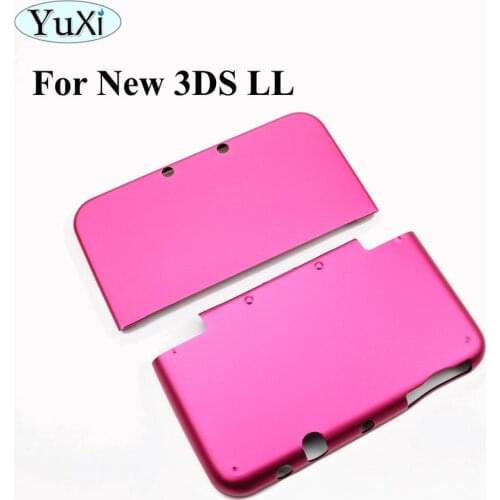 YuXi Rose Pink Aluminum Hard Metal Box Protective housing Cover For Nintend for NEW 3DS LL Case Shell