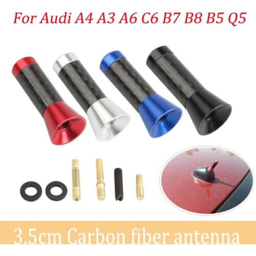 3.5cm Carbon Fiber Car Roof Antenna Enhanced Signal for Audi A4 A3 A6 C6 B7 B8 B5 Q5 Seat Leon Ibiza Skoda Fabia Yeti Superb