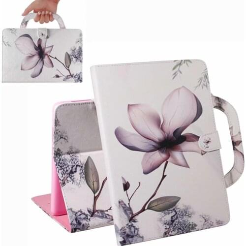 Coloured Drawing PU Leather Magnetic Shell Hand-held Tablet Cover for Samsung Galaxy Tab S6 Case 10.5" 2019 T860 T865 Coque+pen