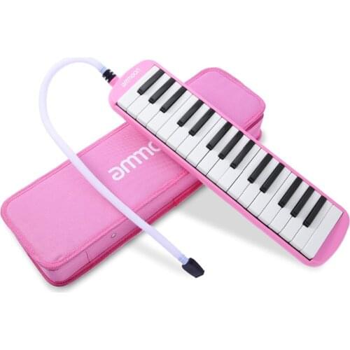 Ammoon 32 Keys Melodica Pianica Piano Style Keyboard Harmonica Mouth Organ with Mouthpiece Cleaning Cloth Case for Beginners