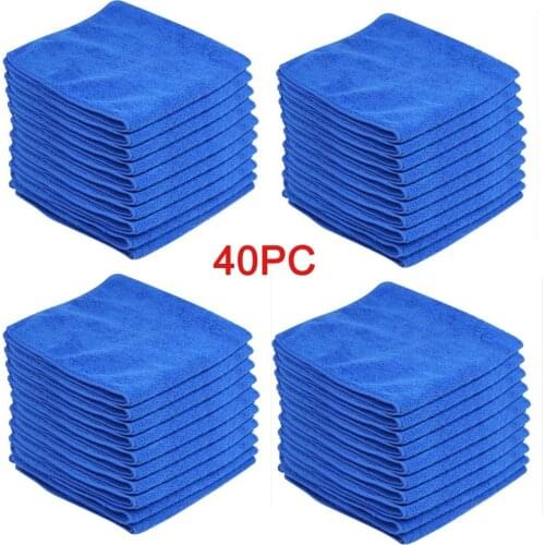 40Pcs Microfibre Cleaning Auto Soft Cloth Washing Cloth Towel Duster 40x30cm Car Home Cleaning Micro fiber Towels