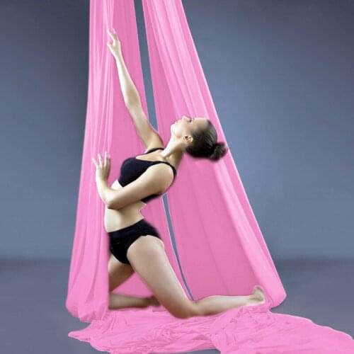 PRIOR FITNESS Hot Sale 13.8Meters/15Yards Yoga Aerial Silks Fabric Low Stretch Nylon High Strength Fly Silk Yoga fly trapeze