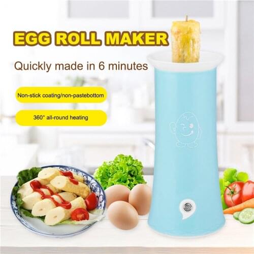 220v Electric Mini Automatic Egg Sausage Roll Maker Machine for Children Breakfast Egg Cup Cooking Tool Easy Omelette Cooker Eu