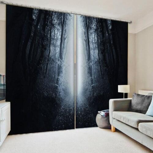 Photo 3D Curtains for Living Room Window forest curtains 3D Curtain Printing Blockout Polyester