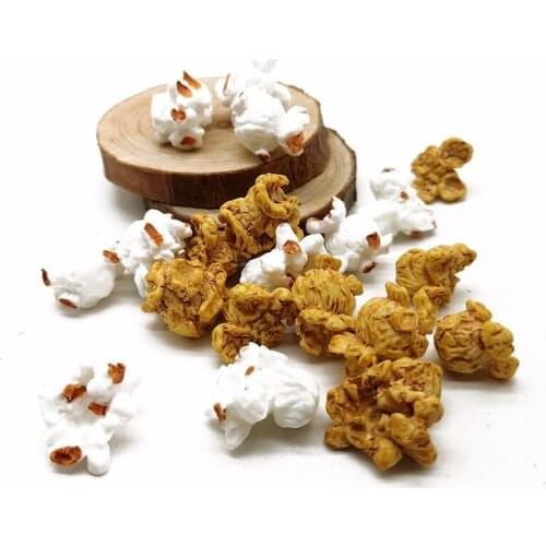 Simulated Popcorn Artificial Corn Grain Food Dollhouse Ornament Model Craft Miniature Fairy Garden Decoration DIY Accessories