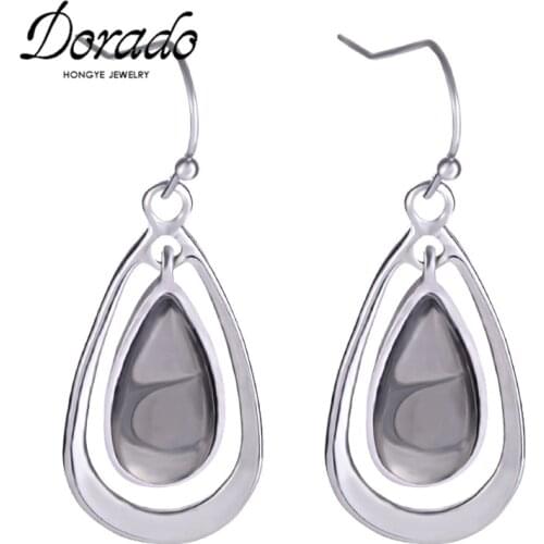 Resin Water Drop Long Earrings For Women Girls Retro New Alloy Female Dangle Hanging Earring Fashion Ear Jewelry Brincos 2020