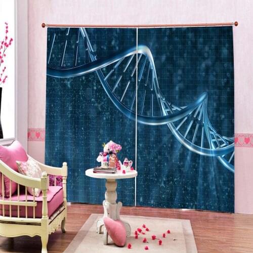 Creative Deisgn Geometry 3D Curtains For Living room bedroom Blackout Window Digital print Indoor Drapes （left and right side)
