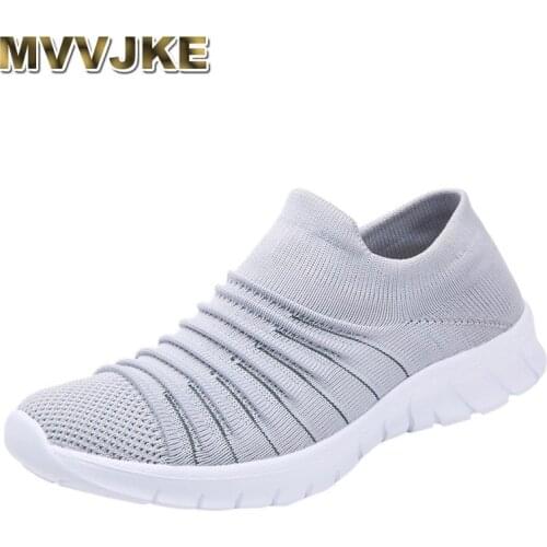 MVVJKE fashion women sneakers outdoor mesh breathable Sport walking shoes wear-resistant basic lightweight elastic shoes