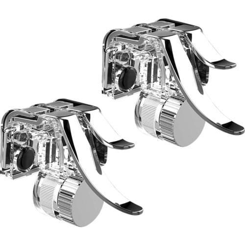 2pcs Metal Smart Phone Mobile Gaming Trigger Joystick for PUBG Mobile Gamepad Fire Button Aim Key L1R1 Shooter Pubg Controller