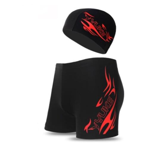 Mens printed high stretch swimming trunks, diving swimwear, breathable swimming trunks, surfing beach sports swimming trunks