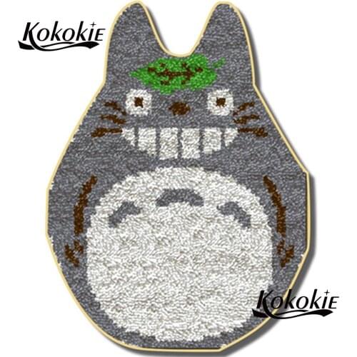 Latch hook kits rug cartoon printed canvas 3d floor mat needle for carpet cross stitch kits embroidery needlework set diy tapijt
