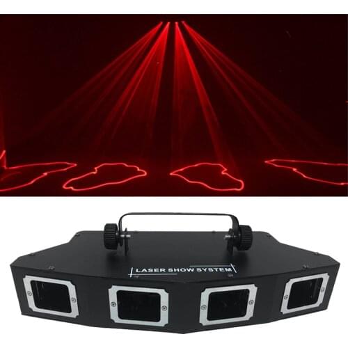 Show Time 4Lens Sector DJ Laser RGB 3IN1 Full Color Laser Beam Line Scanne Disco Lazer Good Use For Home Party KTV Night CLub