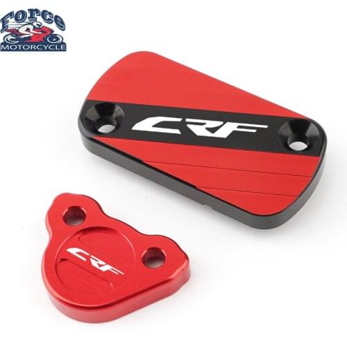 CNC Motorcycle Front Rear Brake Fluid Reservoir Cap Cover For HONDA CRF150R CR150R CR250R CRF250R CRF250X CRF450R CRF450X CRF CR