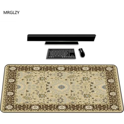 MRGLZY Persian Mini Carpet Pad 400X900MM Gaming Desktop Notebook Computer Rubber Mouse Pad Large Mouse Pad Keyboard Pad