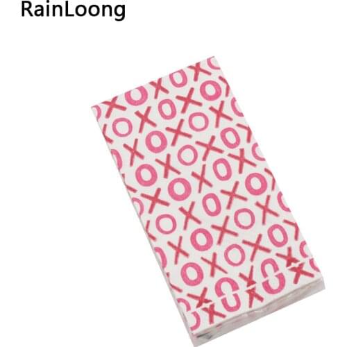 [RainLoong] Letter Printed Pocket Napkin Tissue Handkerchiefs For Decoration Personal Care 21*21cm 5packs (10pcs/pack)