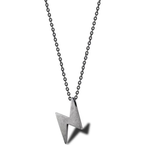 RIR Retro Lightning Necklace Natural Storm Lightning Weather Lightning Lightning Bolt Necklace Sky Weather Jewelry
