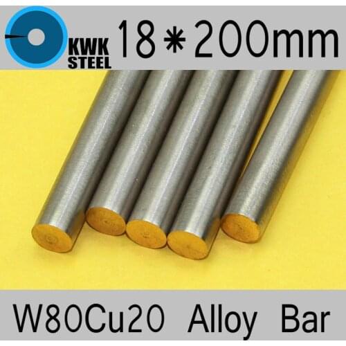 18*200mm Tungsten Copper Alloy Bar W80Cu20 W80 Bar Spot Welding Electrode Packaging Material ISO Certificate Free Shipping