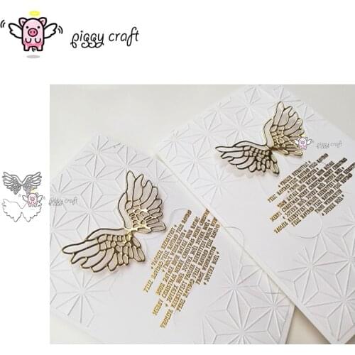 Piggy Craft metal cutting dies cut die mold Angel wings decoration Scrapbook paper craft album card punch knife art cutter die