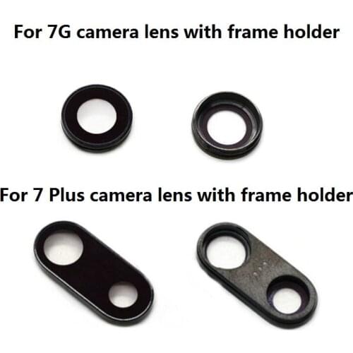 Replacement Part for Apple iPhone 7 7G 7 Plus Back Rear Camera Glass Lens Cover With Frame Holder