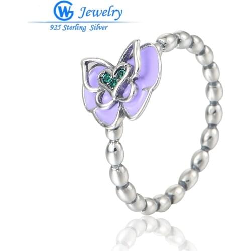 Gw Fashion Jewelry 925 Sterling Silver Butterfly Rings For Women Best Gift For Valetines Day RIPY065H30