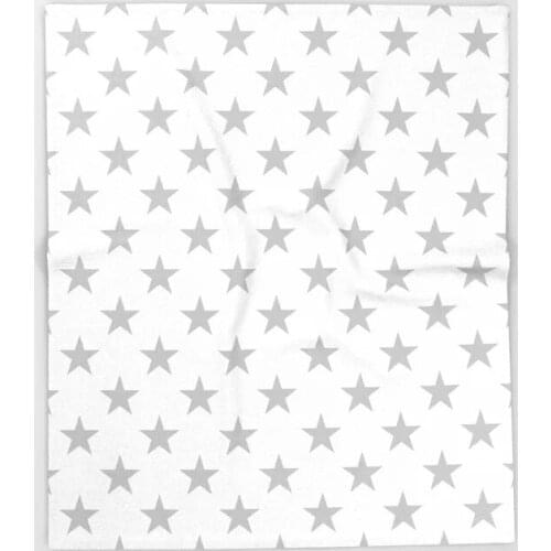 Starry Sky Cartoon Throws for Sofa Cute Design Stars Texture Silver White Blankets Christmas Decorations for Home Custom Blanket