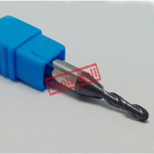 1pc radius=1.5mm 2 Flutes hrc55 R1.5*12*D6*50 solid carbide Ball nose End Mill CNC router bits tools Milling cutter