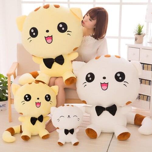 20CM Cute Kawaii Cat with Bow Plush Dolls Toys Gift Stuffed Soft Doll Cushion Sofa Pillow Gifts Xmas Gift Party Decor