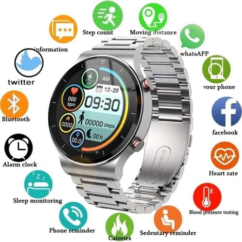 2021 Luxury Steel Bluetooth Call Smart Watch Men Music Player smartwatch Women For Android ios Phone Mens Sports Fitness Tracker
