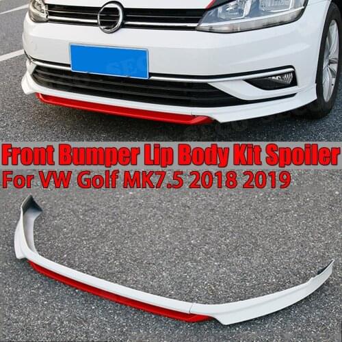 3PCS/Set ABS Colorful Front Lip Spoiler Bumper Apron For VW Volkswagen Golf MK7.5 Standard 2018 2019 Not For GTI Car Styling