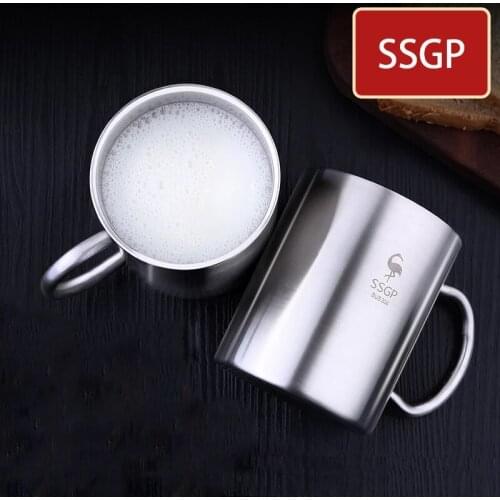 304 Insulated Stainless Steel Coffee Mug Double wall Layer Anti-Scald Cup Drinking/Beer/Water/Tea Anti Fall Metal Travel Tumbler