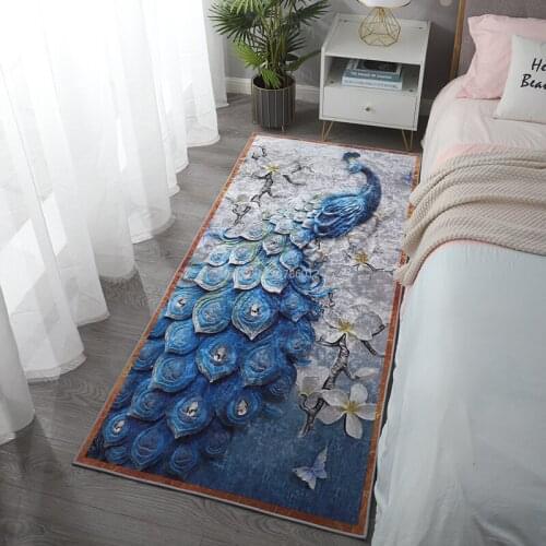 3D Gold Diamond Velvet Carpet Bedroom Bedside Blanket Living Room Coffee Table Household Mats Can Be Customized