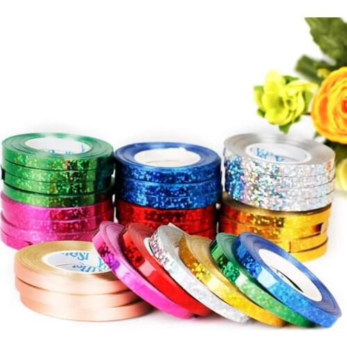 5Pcs 5mm*10m Balloon Rope Foil Balloon Laser Silver Rose Gold Ribbon Air Balloon Wrapping Tape Wedding Birthday Party Decoration
