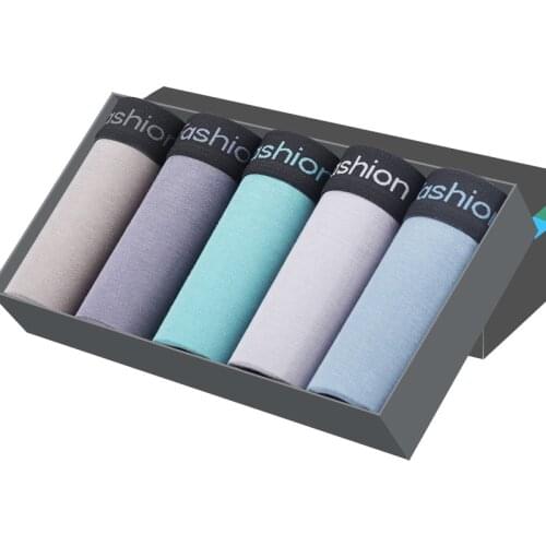 5pcs/lot Brand Modal Boxer Men Underwear Mens Shorts Boxers Black Sexy Homme Underpants Cheap Underclothes Modal Underwaist