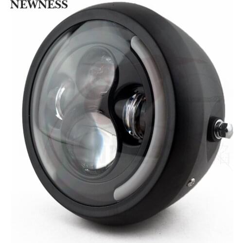 7.5 inch Universal Cafe Racer Round Motorcycle LED Head lamp Headlamp Distance Light Refit 7.5" Motorcycle Headlight Cafe Racer