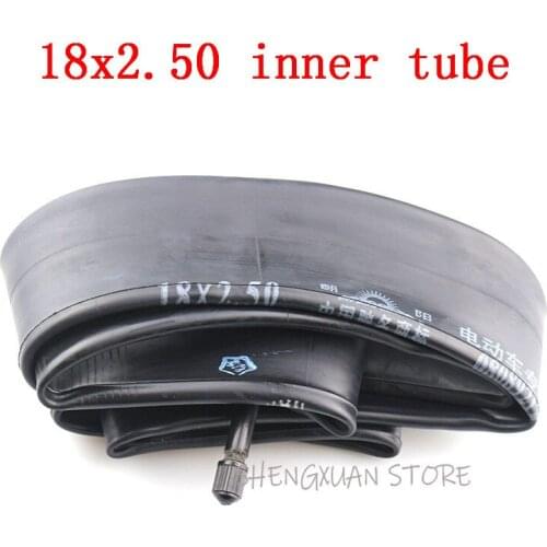 Free shipping 18x2.5 inner tube with a Bent Angle Valve stem fit electric dirt bikes and vehicles 18x2.50 inner tube