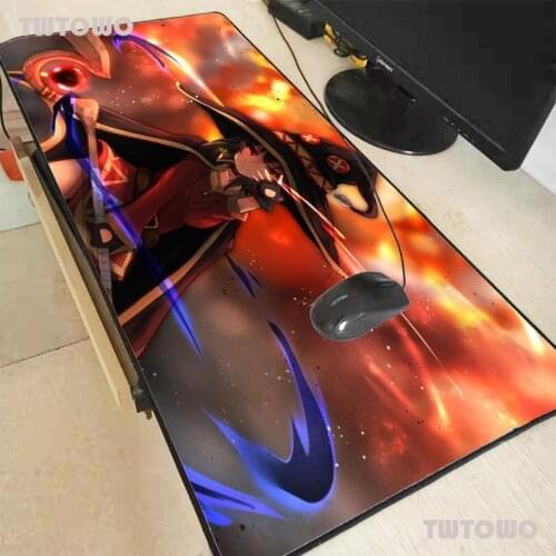 Anime Girl-Megumin KonoSuba Large Mat Laptop Gaming Mousepad Anti-slip Natural Gamer Mouse Pad Office Desk Computer Pad