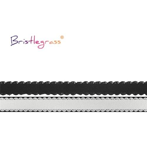 BRISTLEGRASS Combo 4 Yard 1/2" 13mm Picot Loop Frilly Decorative Lace Trims Elastics Spandex Bands Tape Hair Tie Lingerie Sewing