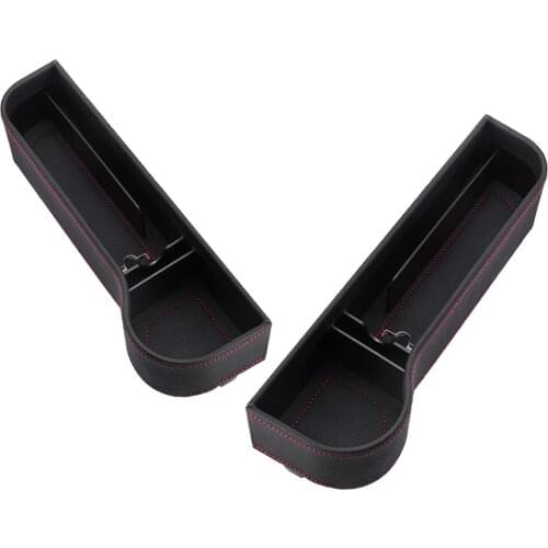 PU leather Car Console Seat Slit Crevice Storage Pocket Box Catcher Case