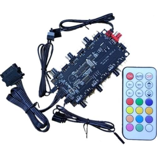 RGB AURA ARGB Cable Splitter Hub Case Temperature Control Controller Extension Cable Adapter LED Strip Light